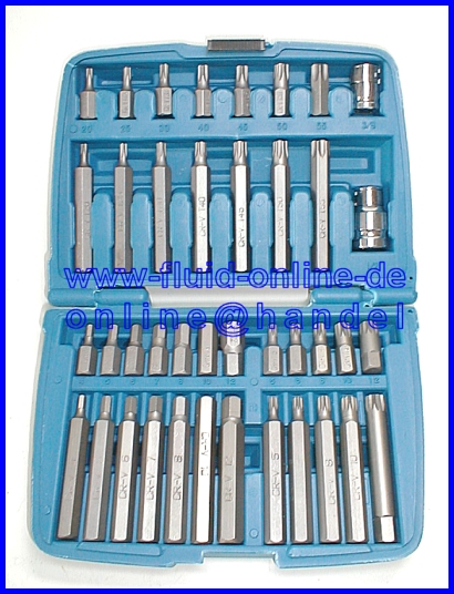 Bitsatz 40 teilig TORX Vielzahn HX