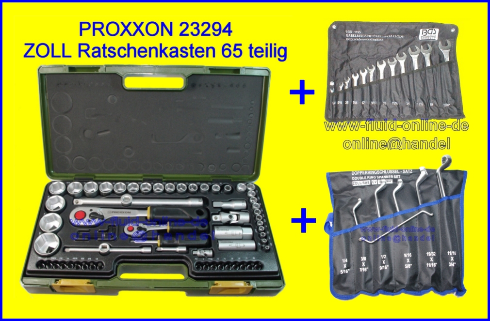 Proxxon 23294 + Rinmaul + Doppelring Schlüssel Satz