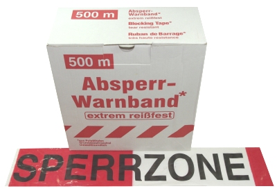Fluid Gelber 10036 Absperrband SPERRZONE rot / weiss