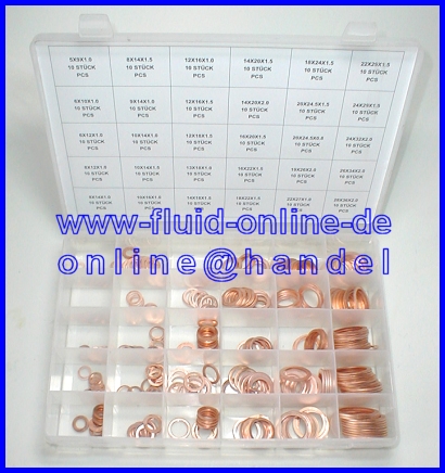 Sortiment Kupferringe 300 tlg