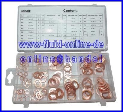 Sortiment Kupferringe 150tlg